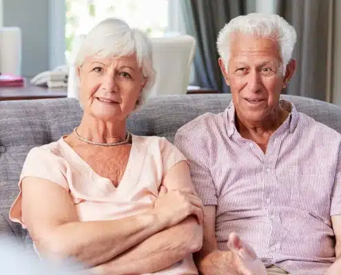 Senior couple taking financial advice