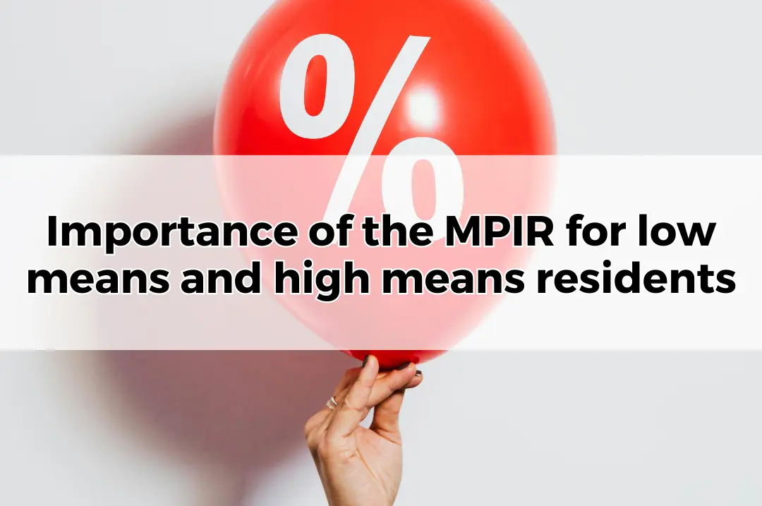 Importance of the MPIR for low means and high means residents.