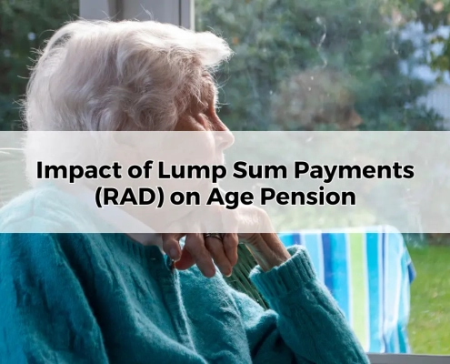 Impact of Lump Sum Payments (RAD) on Age Pension