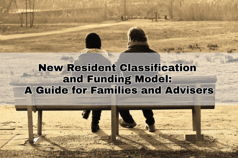 New Resident Classification and Funding Model